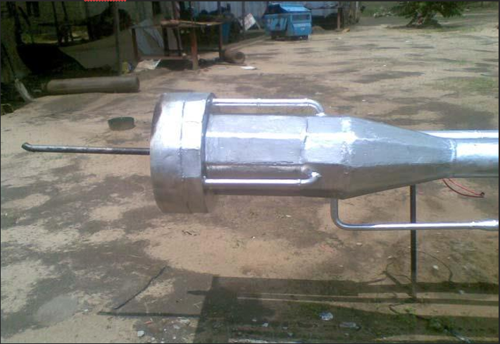 A large metal object on the ground
                        
                        Description automatically generated