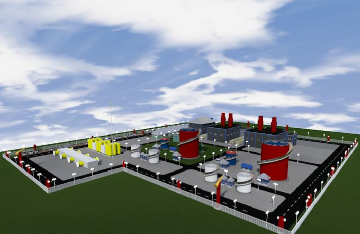 A model of a factory
                            
                            Description automatically generated